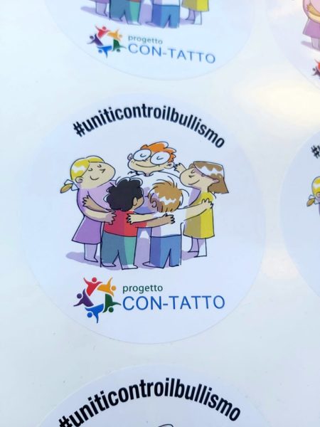 LOGO NO BULLISMO CON TATTO (CARITAS), NO AL BULLISMO. DOMANI CONVEGNO ALLA SCUOLA COLLECINI CON FAMIGLIE E STUDENTI