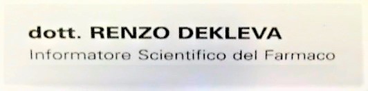 Biglietto da visita di Renzo Dekleva con il falso titolo di “dott.” FOTO 3 OMICIDIO DI LUCIA MANCA: RENZO DEKLEVA, DA MILLANTATORE AD ASSASSINO
