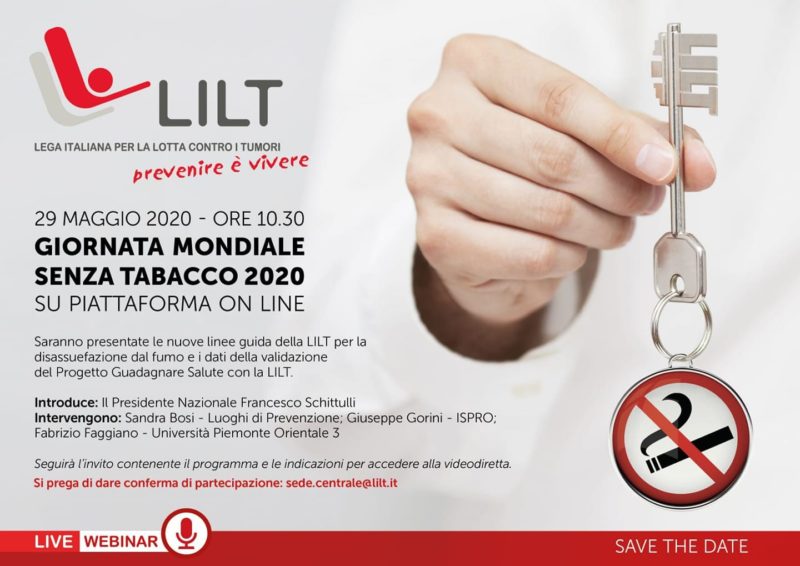 lilt giornata tabacco scaled EVENTO LILT: PER GIORNATA MONDIALE SENZA TABACCO INCONTRO ON LINE