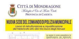 MONDRAGONE, TRASFERIMENTO DELLA CASERMA DEI VIGILI URBANI, IL CENTRODESTRA CITTADINO NON ACCETTA MODI E TEMPI