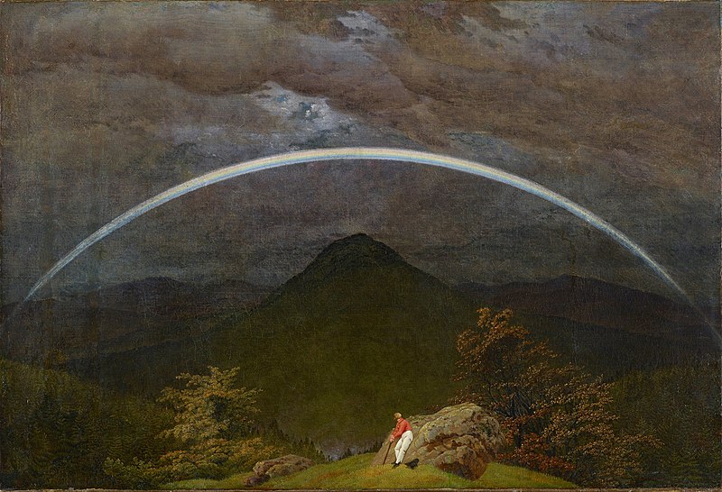 Caspar David Friedrich Paesaggio montano con arcobaleno1809 1810 ECO DEL SILENZIO   