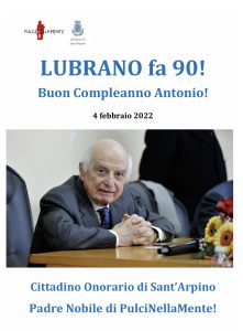 Manifesto Auguri Lubrano 1 221x300 SANTARPINO CELEBRA I 90 ANNI DEL GIORNALISTA ANTONIO LUBRANO