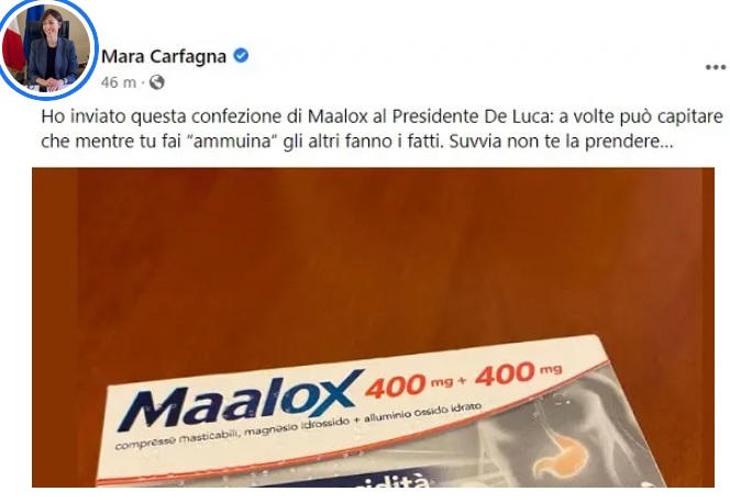 post mara carfagna BOCCIA (Pd) COMMENTA LE DICHIARAZIONI DELLA CARFAGNA SU DE LUCA UNA CADUTA DI STILE