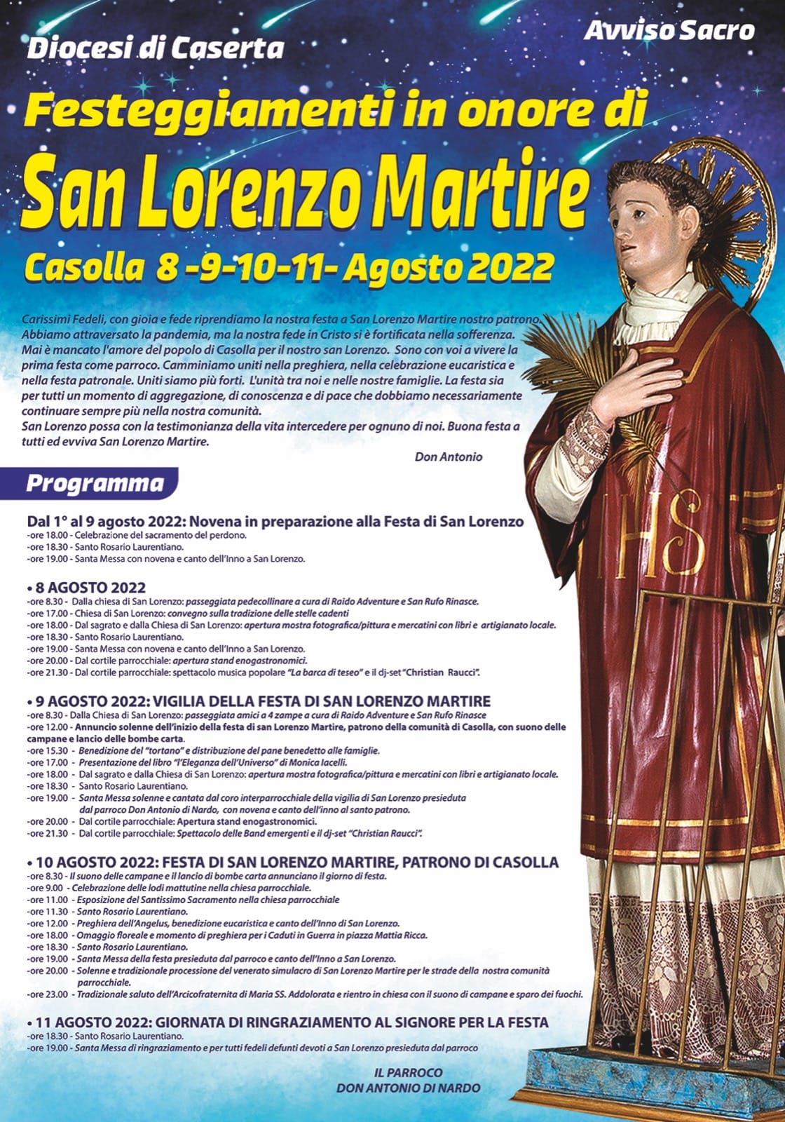 1 San Lorenzo locandina NOTTE DI SAN LORENZO A CASOLLA, IL PROGRAMMA