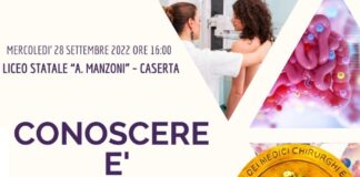 PREVENZIONE ONCOLOGICA: “CONOSCERE È PREVENIRE”, AL LICEO MANZONI IL CONVEGNO DELL’OdM E DELL’ASL DI CASERTA