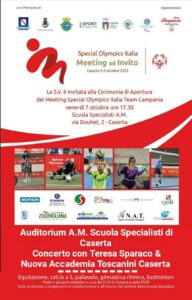 %name MEETING SPECIAL OLYMPICS ITALIA IL 7 OTTOBRE ALLAUDITORIUM DELLA SCUOLA SPECIALISTI A CASERTA