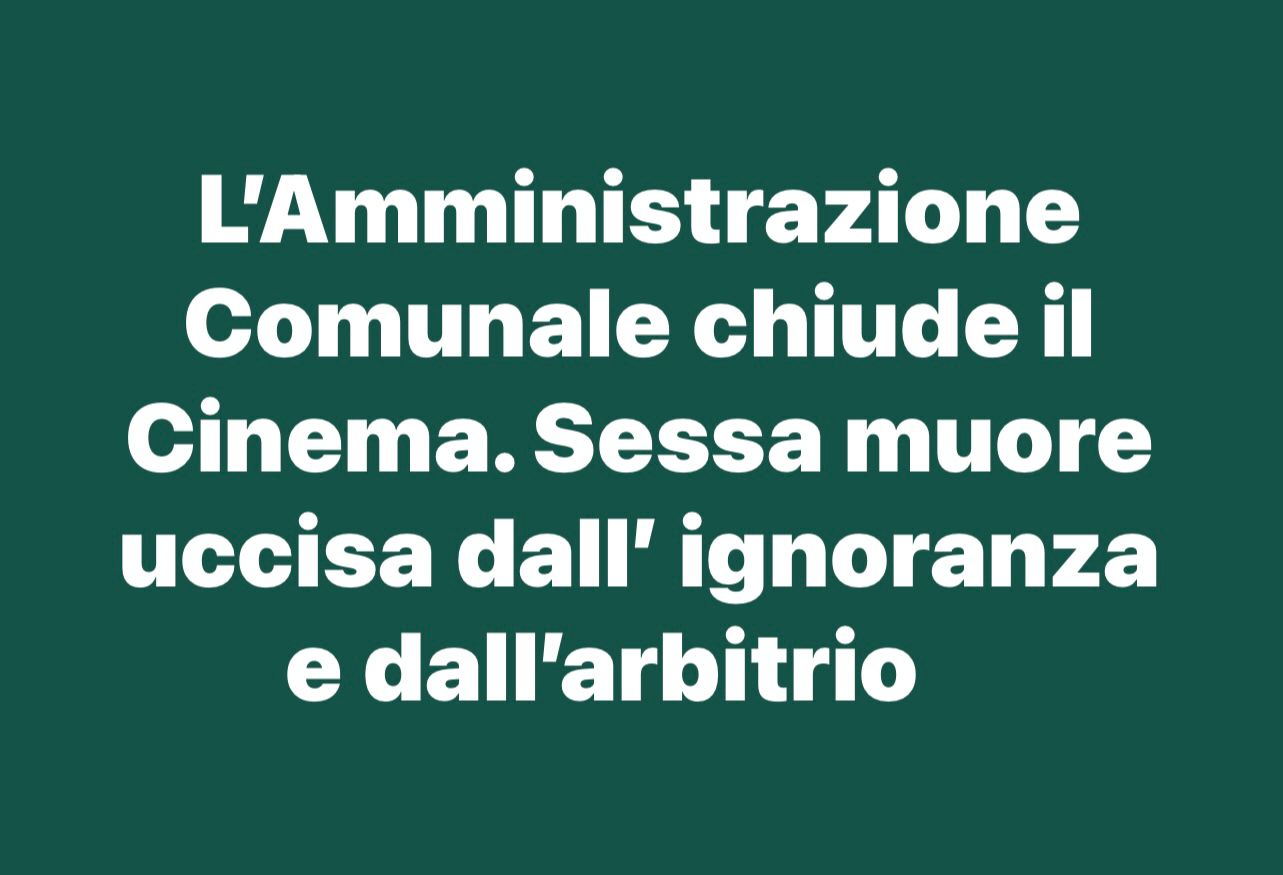 %name SESSA AURUNCA: LAMMINISTRAZIONE CHIUDE IL CINEMA CORSO, LOPPOSIZIONE INSORGE